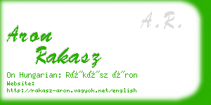 aron rakasz business card